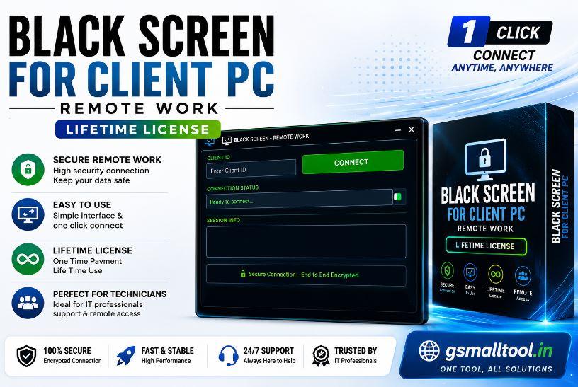 Black Screen For Clint PC Remote Work (LifeTime)