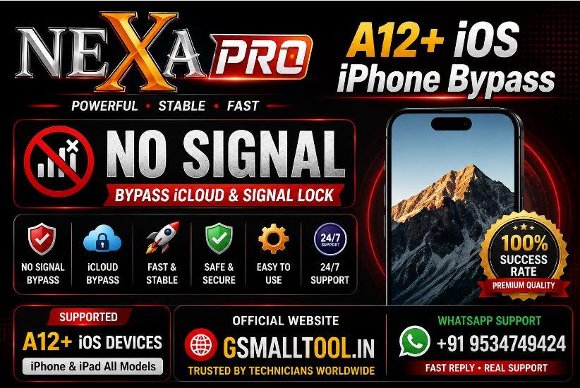 NexaPro A12 Hello bypass ( 100% Refundable) Windows Tool BYPASS NO SIGNAL iOS 14-26.1 iPhones 6s TO 17 Pro Max