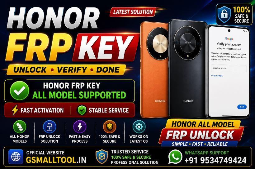 Honor FRP KEY BY SN Auto API 1 Minute  To  10 Min upto 60 Max