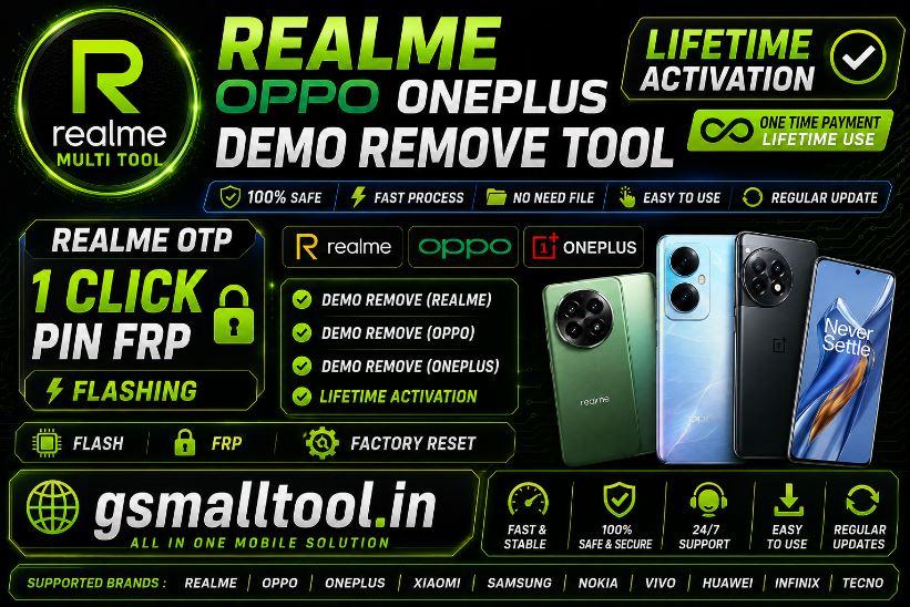 Realme Oppo Oneplus DEMO Remove Tool LifeTime Activation