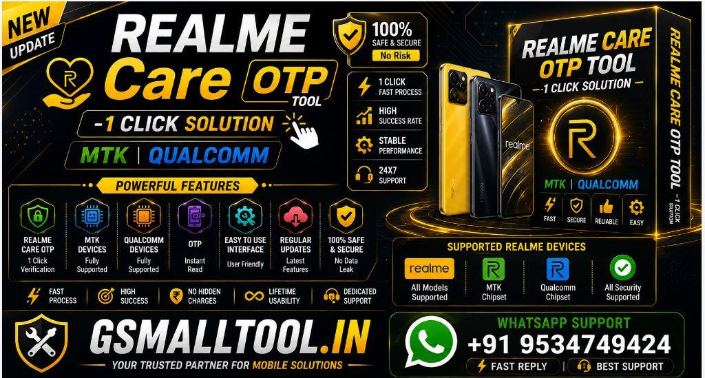 REALME  Care OTP Tool -1 CLiCK Mtk Qualcomm