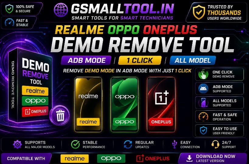 Realme Oppo Oneplus DEMO Remove All Model adb mode 1 Click