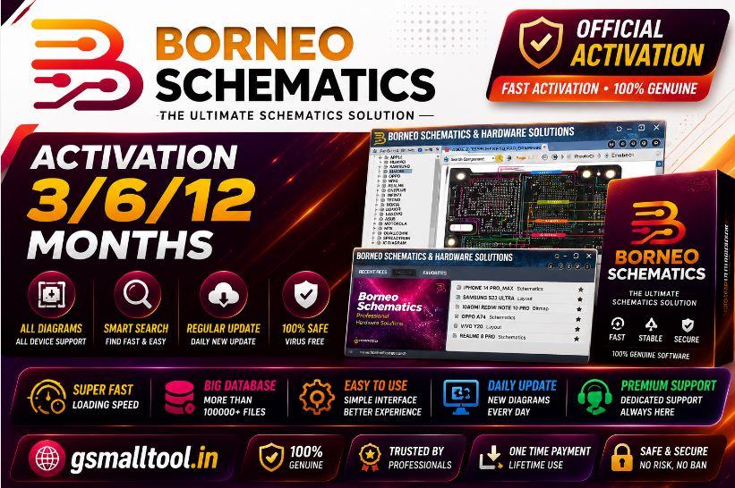 Borneo Schematics 2 Users (12 Months) Activation/Renew Code 
