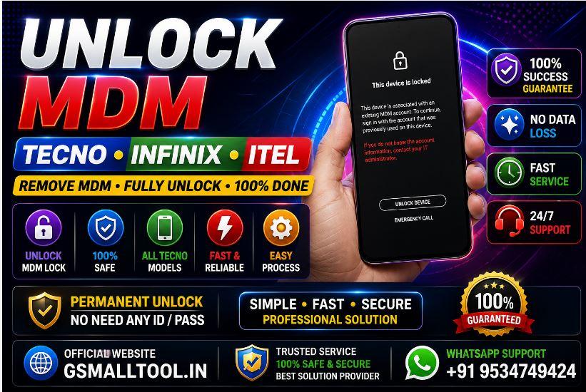 Tecno / iTel / Infinix ONLY MDM Remove Permanent Unlock By Imei Lock Pic Instant to 72 Hours - Direct sources