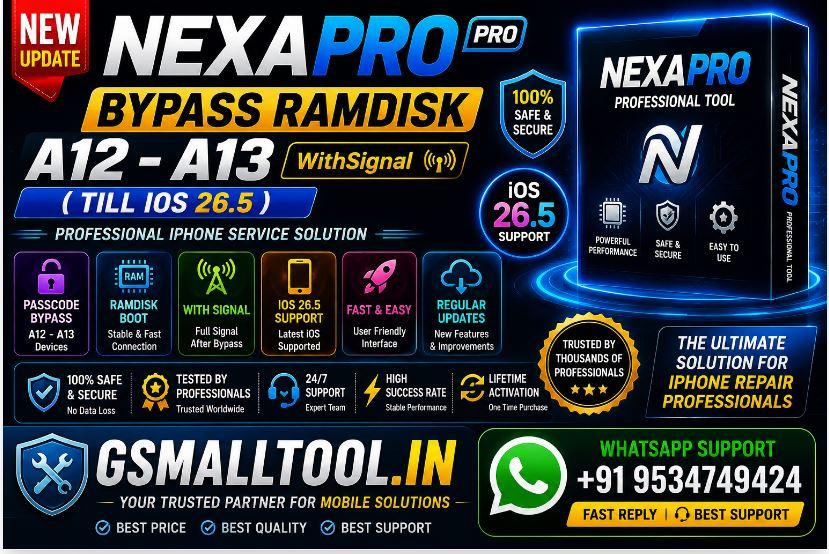 NexaPro Bypass Ramdisk A12 - A13 ( Till IOS 26.5 ) WithSignal