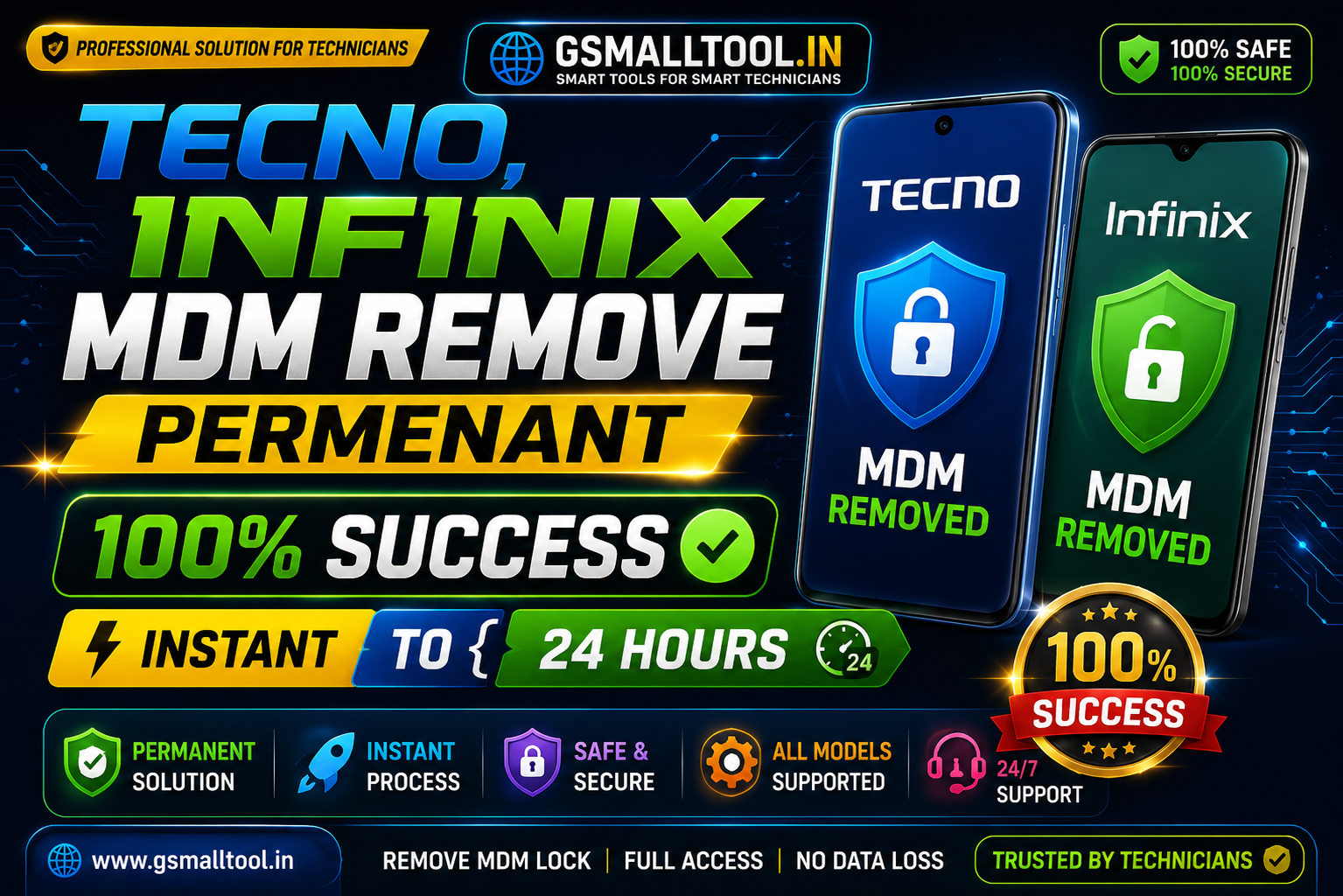 TECNO , INFINIX MDM REMOVE PERMENANT 100% SUCCESSS , INSTANT TO { 24 HOURS }