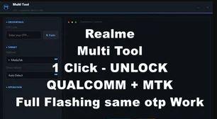 Realme Multi Tool OTP 1 Click pin FRP  Flashing