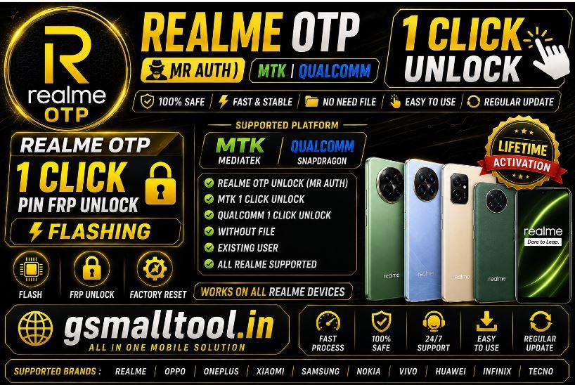 Realme OTP (Mr Auth ) MTK Qualcomm 1Click Unlock