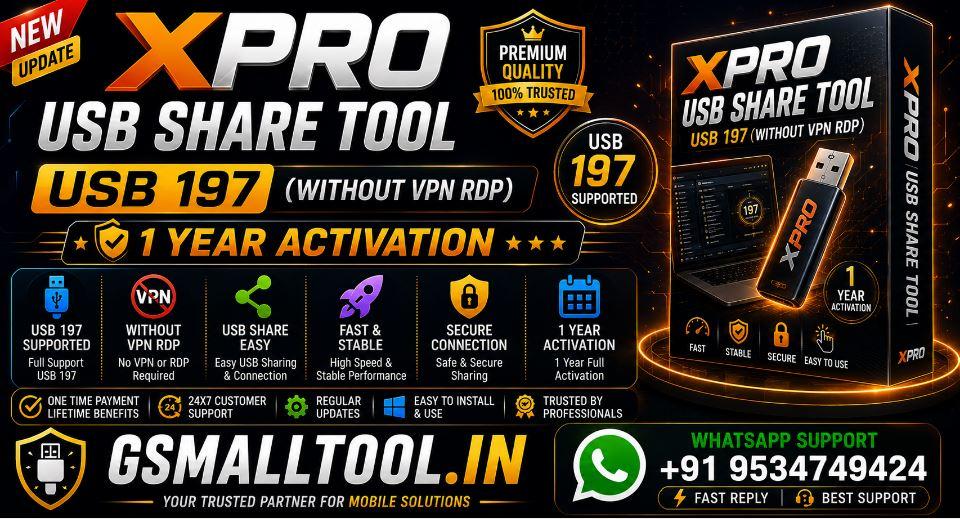 XPRO USB Share Tool – USB 197 (Without VPN RDP)  1 Year Activation